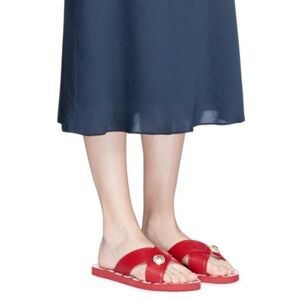 Tory Burch Melody Crisscross Sandal Red